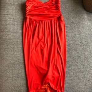 MARCIANO Red Strapless Cocktail Dress